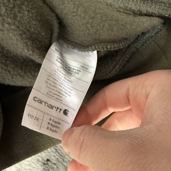 Carhartt Olive Basic Logo Hoodie - Picture 5 of 5